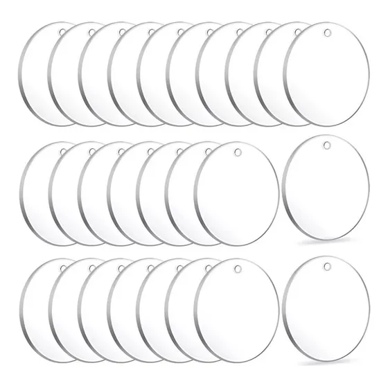 Llavero Acrilico Circular De 5 Cms Para Personalizar X50 Und