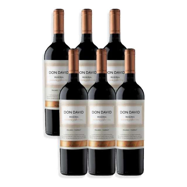 Vino Tinto Don David Reserva Malbec Tannat 750ml Caja X6u