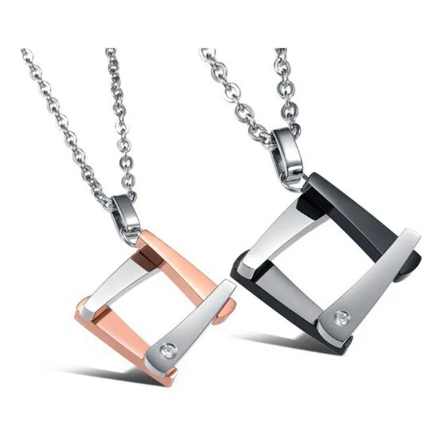 Collares Parejas De Acero Inoxidable, Aniversario Modelo Lb
