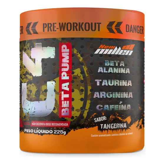Suplemento em Pó C4 Beta Pump 225g - New Millen Sabor Tangerina