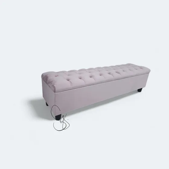 Baúl King Size, Pie De Cama De Almacen, Capitoné M.