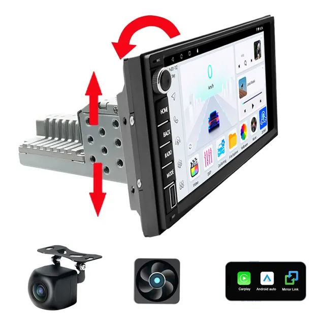 Auto Estereo Pantalla 1 Din Carplay Android Auto 7 Pulgadas
