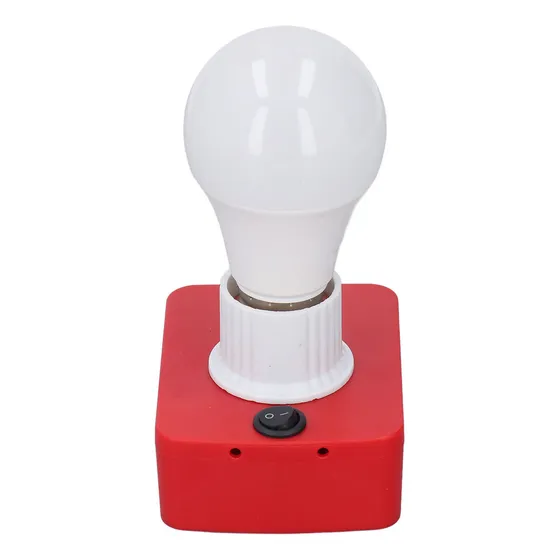 Lâmpada E27 Portátil Com Adaptador De Bateria Led Que