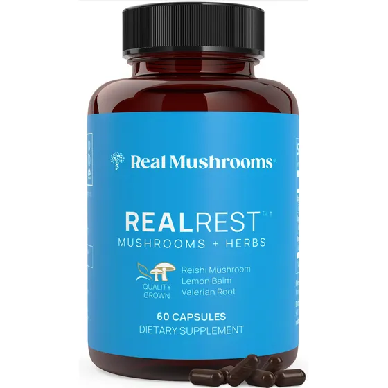 Cápsulas De Hongos Reishi Realrest De 60 Unidades De Real Mu