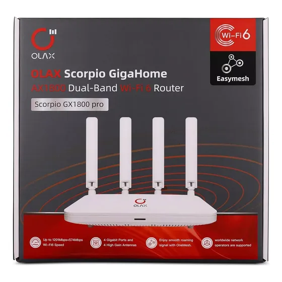 Router Doble Banda Olax Scorpio Ax1800 Gigabits