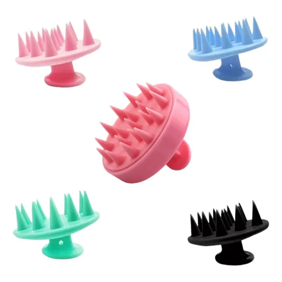 Cepillo Masajeador para Bañar Lavar Cabello Peine Masaje Cabeza Color Negro