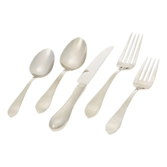 Reed & Barton Martillado Antiguo Cubiertos De 5 Piezas J [u]
