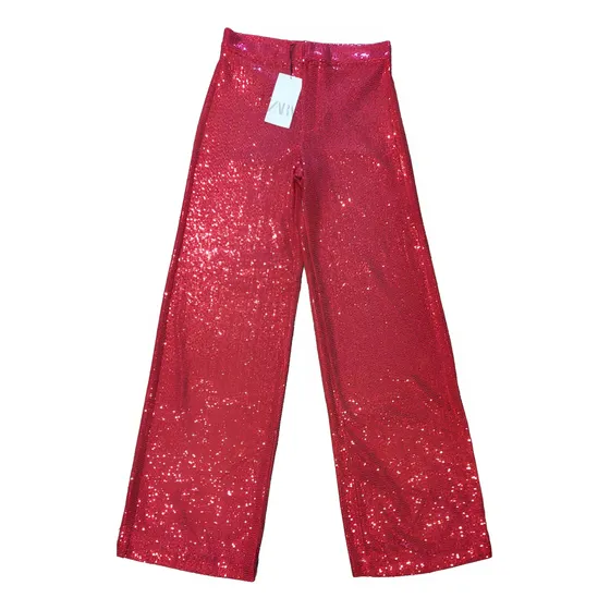 Pantalon Lentejuelas Brillos Noche Fiesta Zara Nuevo Sin Uso