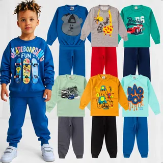 Kit Moletom 4 Peças Roupa Menino Infantil 10 Ao 14 Masculino Kit Moletom 4 Peças Roupa Menino Infantil 10 Ao 14 Masculino