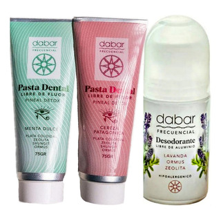 Pasta Menta + Pasta Cereza + Desodorante Lavanda Dabar Ormus Pasta Menta + Pasta Cereza + Desodorante Lavanda Dabar Ormus
