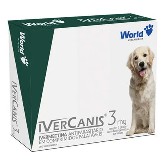 Ivercanis Ivermectina Antiparasitário 3 Mg Cachorro World