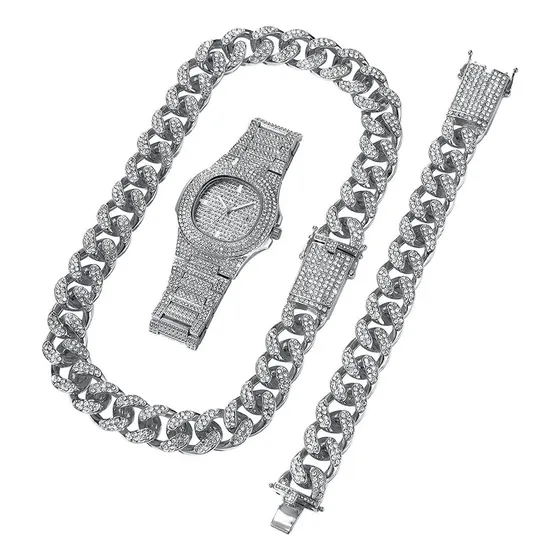 Shaoke Conjunto De Reloj De Diamantes, Collar De Pulsera De