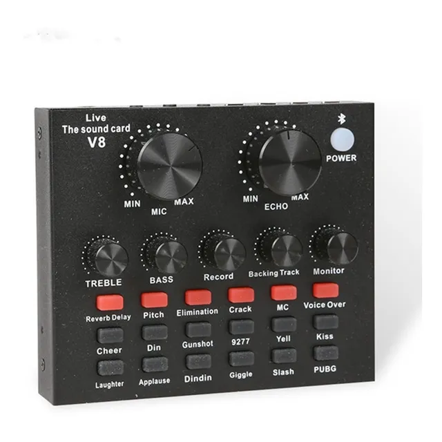Interface Tarjeta Consola De Sonido V8 Broadcast Podcast