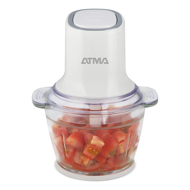 Picadora de Alimentos Atma Electrica PI23AP 500W 1Litro bowl de vidrio Blanco