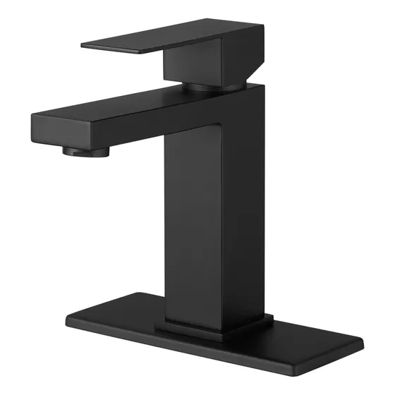 Grifo De Baño Mezcladora Negro Mate Monomando De Lavabo