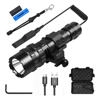 Lampara Táctica 1600 Lumens Led Recargable Lampara Táctica 1600 Lumens Led Recargable