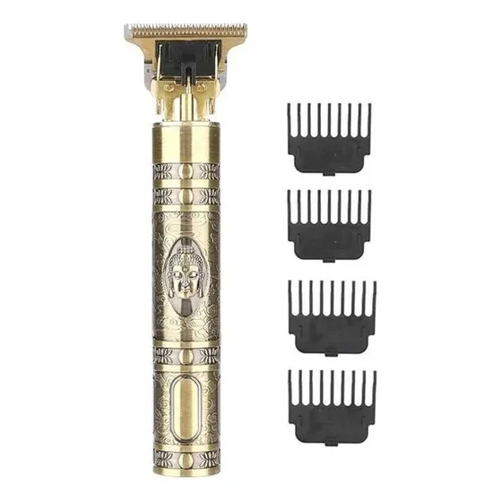 Afeitadora Eléctrica Recargable Portátil Para Hombres Afeita Color Dorado