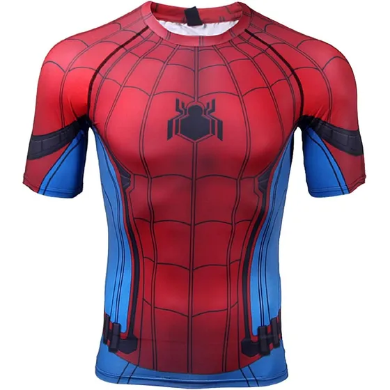 Camisetas Licras/gym Spider/capitan/batman Ofertas