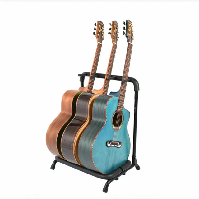 Atril Soporte Triple Para Guitarra Y Bajo