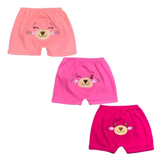 Shorts Bebê Babybee Verão Menino Menina Tapa Fralda