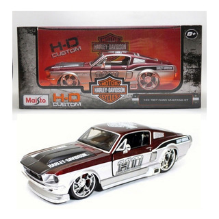 Ford Mustang Gt 1967 - Harley-davidson Hd Custom 1/24 Maisto Ford Mustang Gt 1967 - Harley-davidson Hd Custom 1/24 Maisto