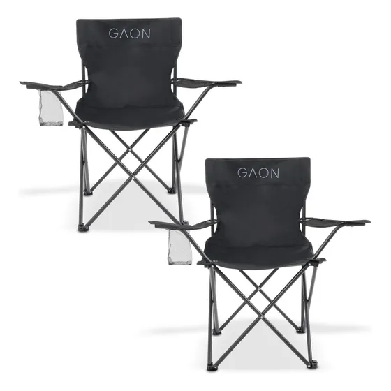 Silla Camping Y Playa Plegable Portatil Para Exteriores Duralife Gn-bhc01 Color Negro