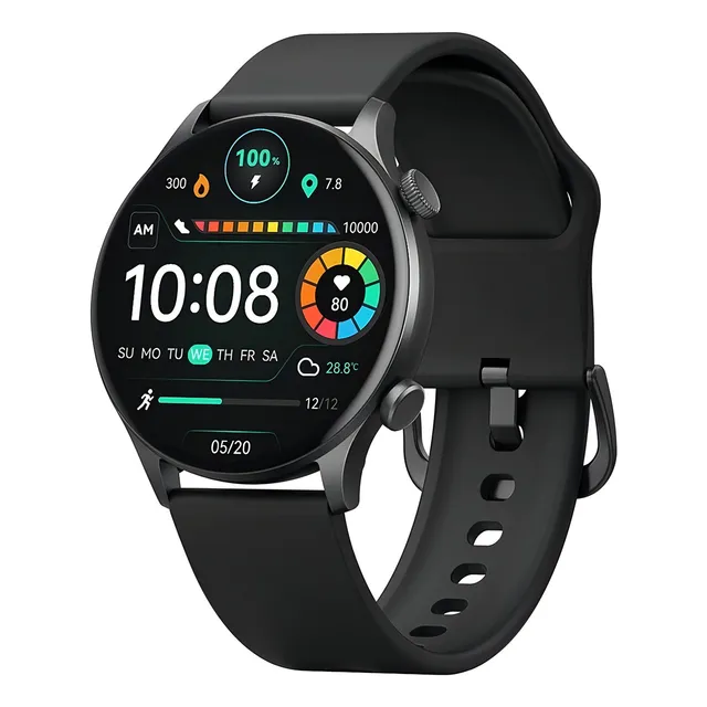 Smartwatch Haylou LS16 display de 1.43" con correa de silicona - color negro