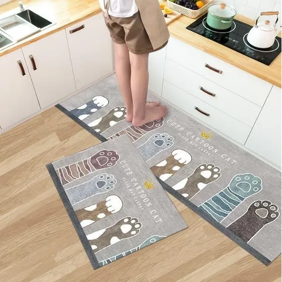 Tapete Antideslizante E Impermeable Para Cocina, 2 Uds.