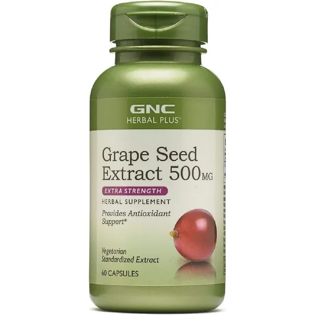 Extracto De Semilla De Uva 500 Mg Gnc 60 Cápsulas Sabor Neutro