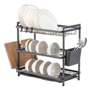Escurridor De Platos De 3 Niveles Con Bandejas De Extraíbles Escurridor De Platos De 3 Niveles Con Bandejas De Extraíbles