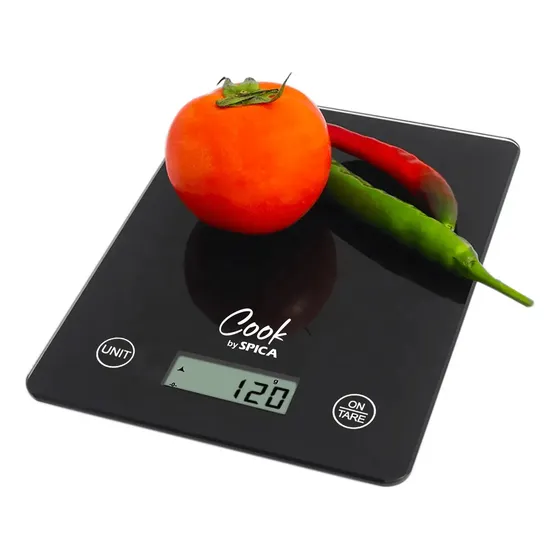Balanza Alimentos Cocina Digital 1gr A 5kg Cook By Spica Vidrio Color Negro