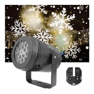 Proyector Luz Navideña 16 Leds Copos De Nieve Luz Blanca Proyector Luz Navideña 16 Leds Copos De Nieve Luz Blanca