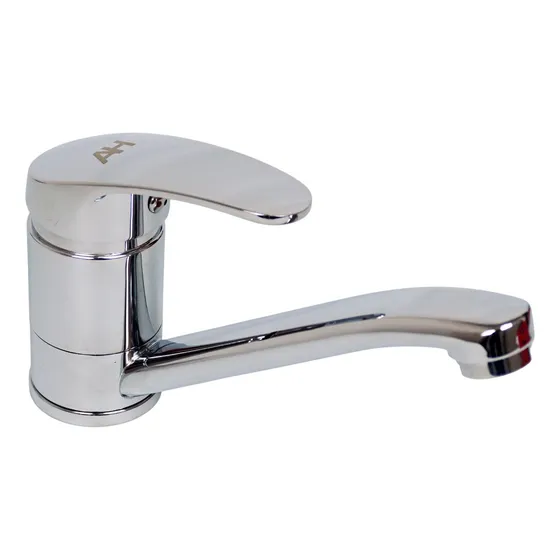 Griferia Mesada Monocomando Ah Home Canilla Cocina Baño Ah07 Acabado Brillante Color Plateado