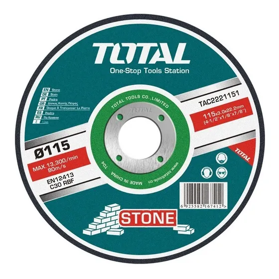 5 Discos Abrasivo Piedra Total 115mm Tvirtual