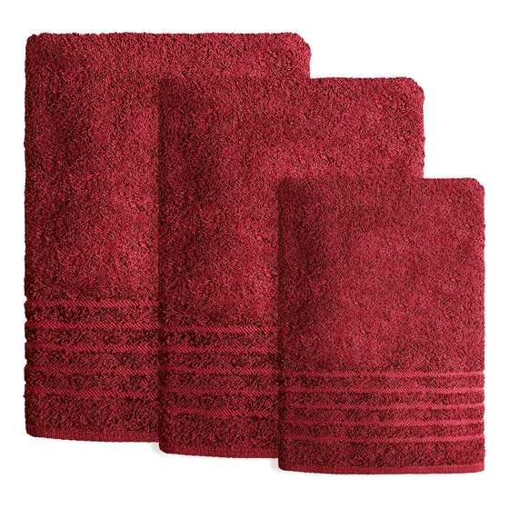 Toalla De Baño Classic Ama De Casa Set 3 Piezas Merlot