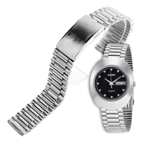 Extensible Correas Oro 18mm Para Rado Diastar Acero Inox