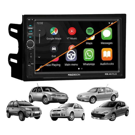 Estereo Pantalla Tactil Espejo Gps 2 Din Para Bora Ecosport