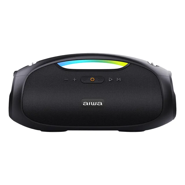 Bocina Aiwa Boombox AWS244BT AWS244BT portátil con bluetooth waterproof negra 127V