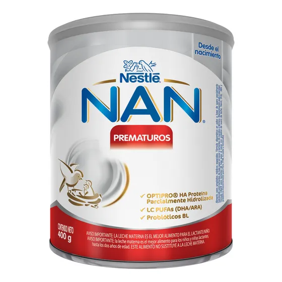 Leche de fórmula en polvo Nestlé Nan Prematuros en lata de 400g
