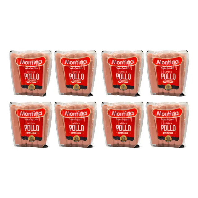 Salchicha Vianesas Montina Pollo 1 Kg Pack 8 Undidades