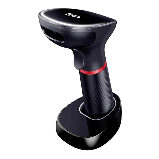 Lector De Codigo De Barras Ghia Inalámbrico Base Bluetooth Color Negro