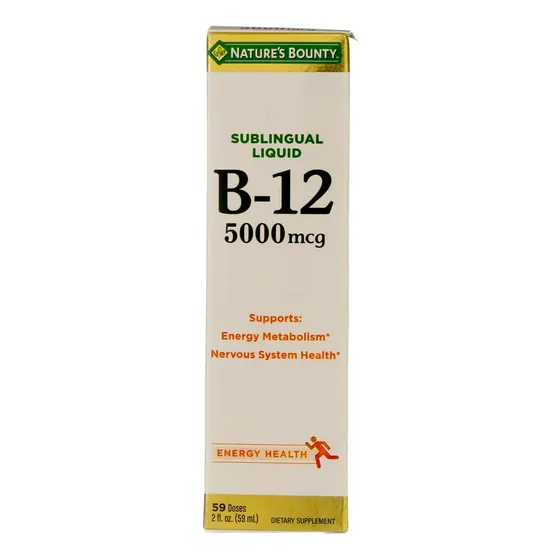 Suplemento Nature's Bounty B-12 Líquido Sublingual De 5000 M