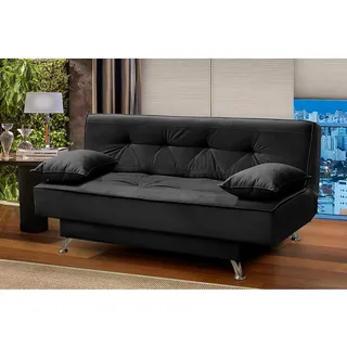 Sofå Cama 1,80m França Suede Preto Adonai Estofados Sofå Cama 1,80m França Suede Preto Adonai Estofados