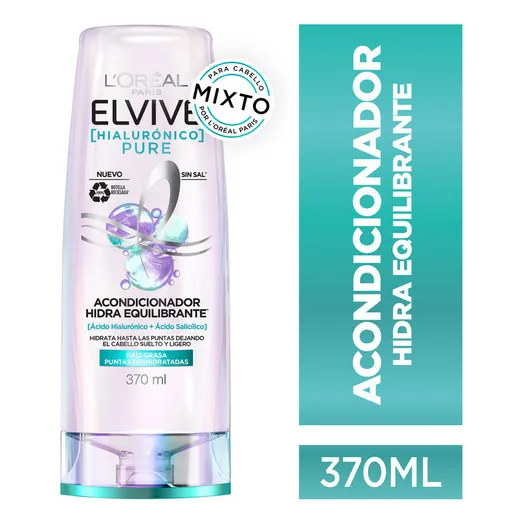 Acondicionador Elvive Hialurónico Pure 370 Ml