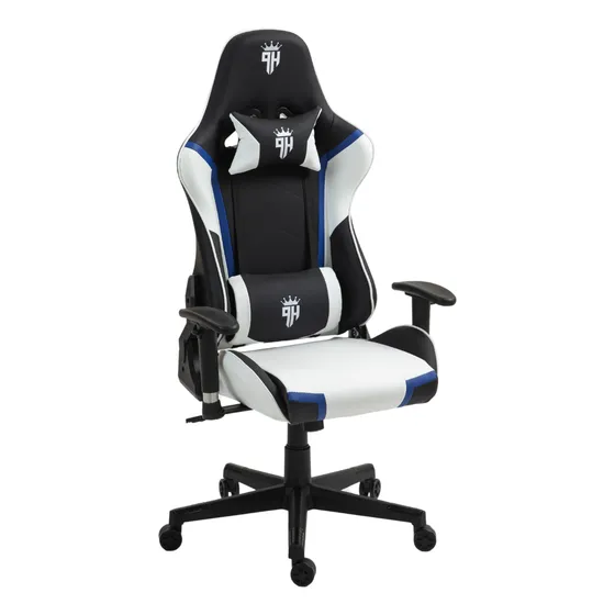 Silla Gamer Ph Raptor Azul Escritorio Ergonomica Pc Material Del Tapizado Cuero Sintético