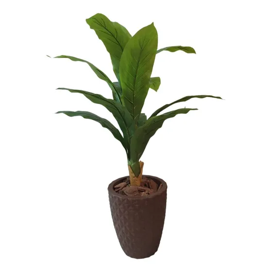 Vaso Grande Chão Folhagem Realista Planta Artificial Sala