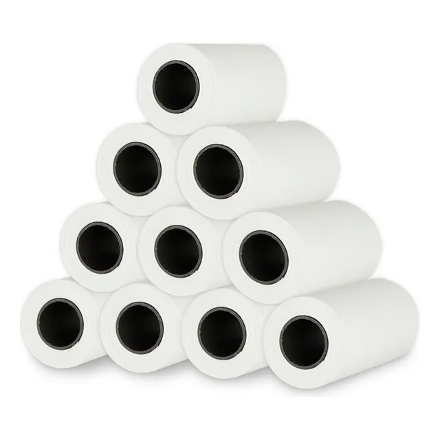 Rollos de Papel Termico para Camara Digital (10 piezas), Compatible con Camara Shimy SKU 84132, Repuesto de Impresión 57mm Mini Impresora y POS