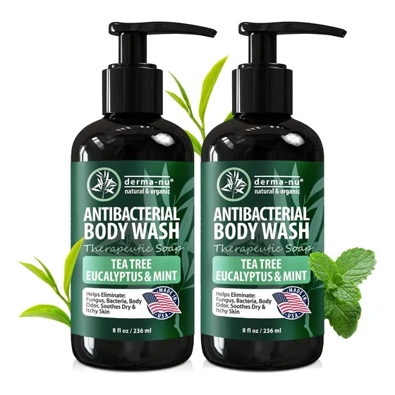 Jabón Antibacteriano Body Wash Derma-nu Con Árbol De Té, Paq