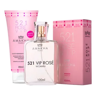 Amakha Paris Kit Feminino 521 Vip Rosé 100ml + Hidratante | Amakha Paris