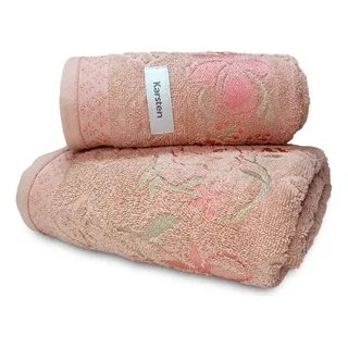 Jogo Banho Karsten Yuna 100% AlgodĂŁo Barra Floral Macia 2 Cor SalmĂŁo 60238/25 Jogo Banho Karsten Yuna 100% AlgodĂŁo Barra Floral Macia 2 Cor SalmĂŁo 60238/25